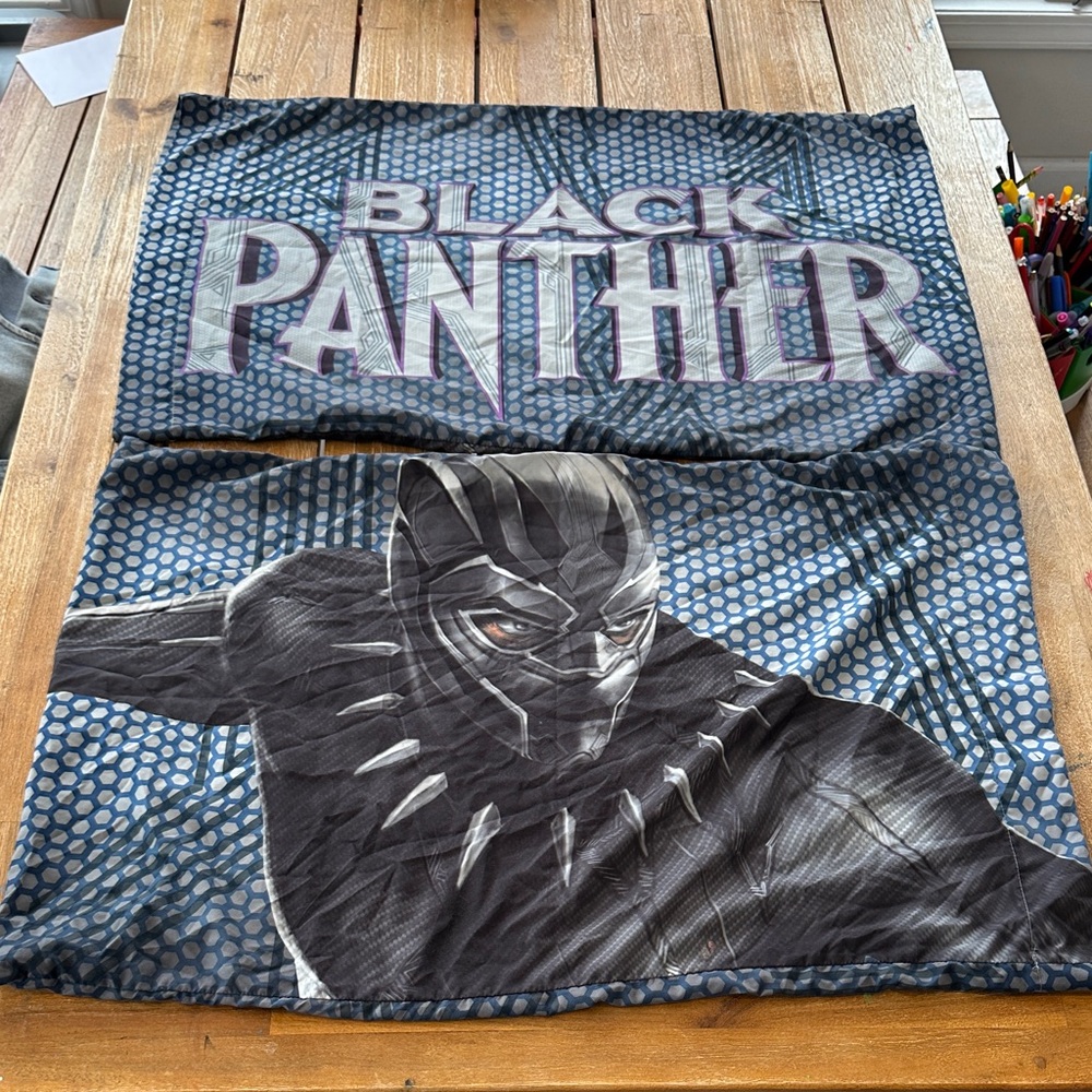 Marvel Black Panther Pillowcase - Black and Gray
